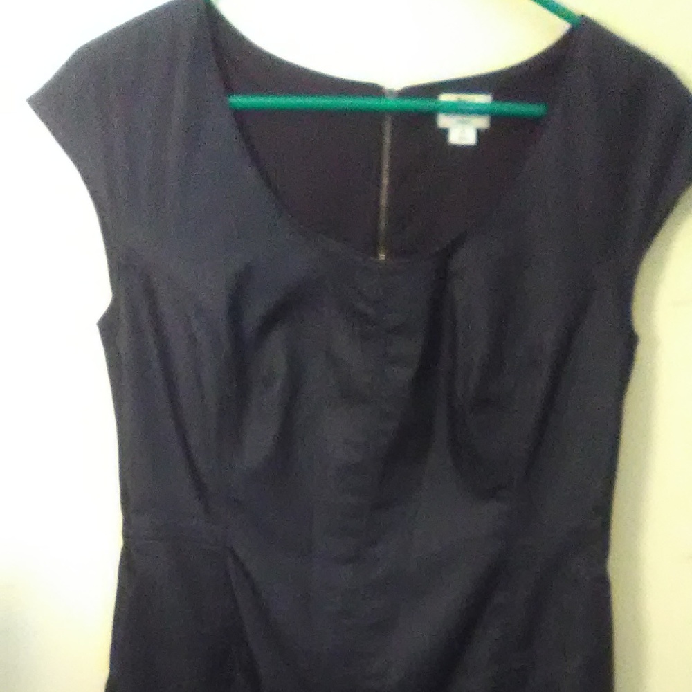 Dark Denim Mid Length Sleeveless Dress